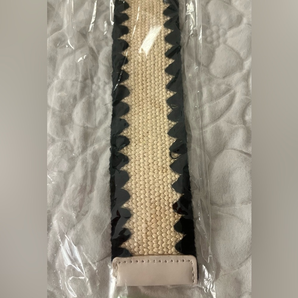 Natural Black Rectangular
Rattan Crochet Trim Belt - Picture 4 of 6